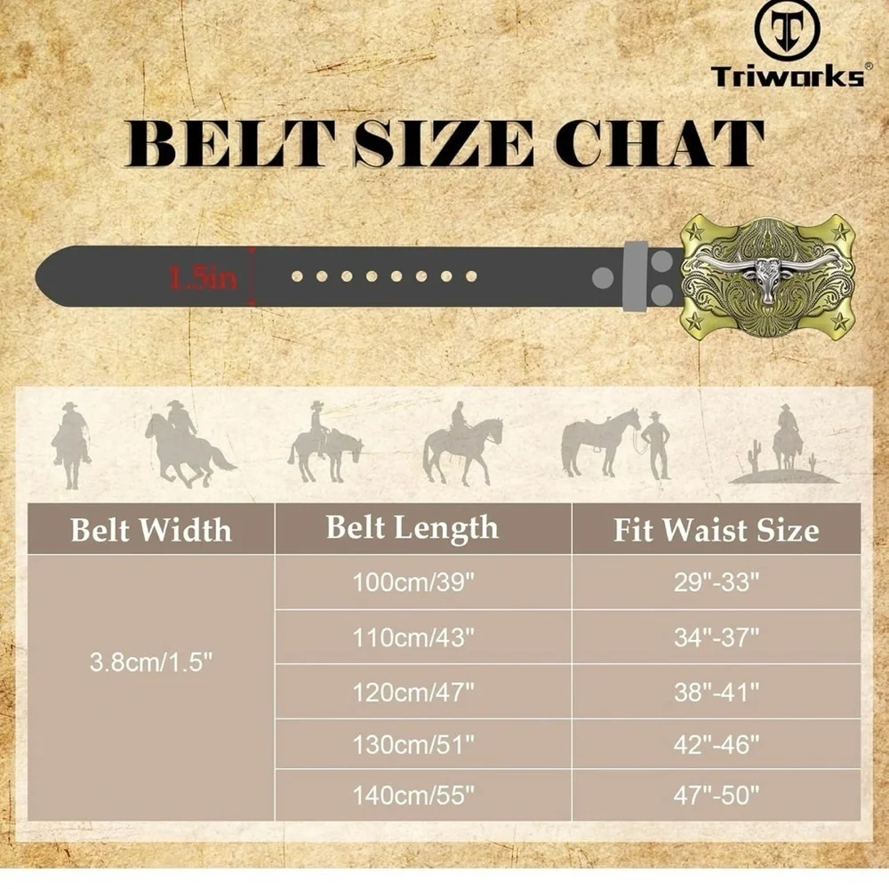 Brown Leather Belt with Gold and Silver Buckle